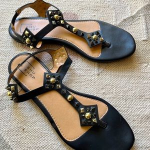 Shu Shop black studded sandals